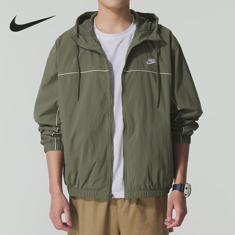 Nike/耐克正品2026新款男士休闲运动梭织连帽夹克外套HJ2013-222