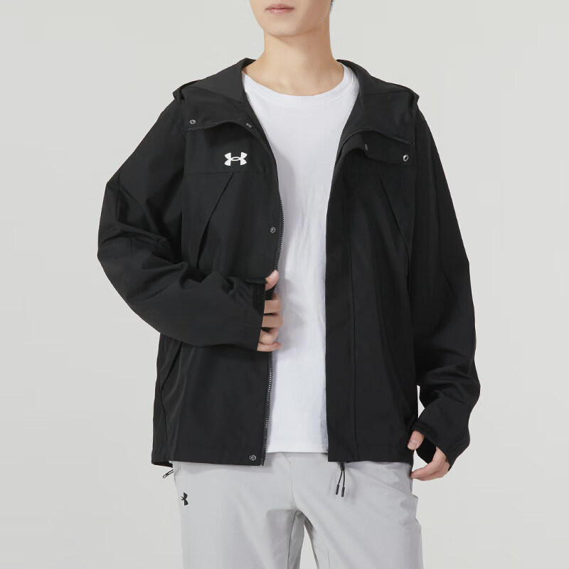 UA/安德玛正品2025新款男士连帽经典梭织夹克外套23600401-001,运动服/休闲服装,运动茄克/外套,淘宝优惠券,粉丝福利购,淘宝优惠卷