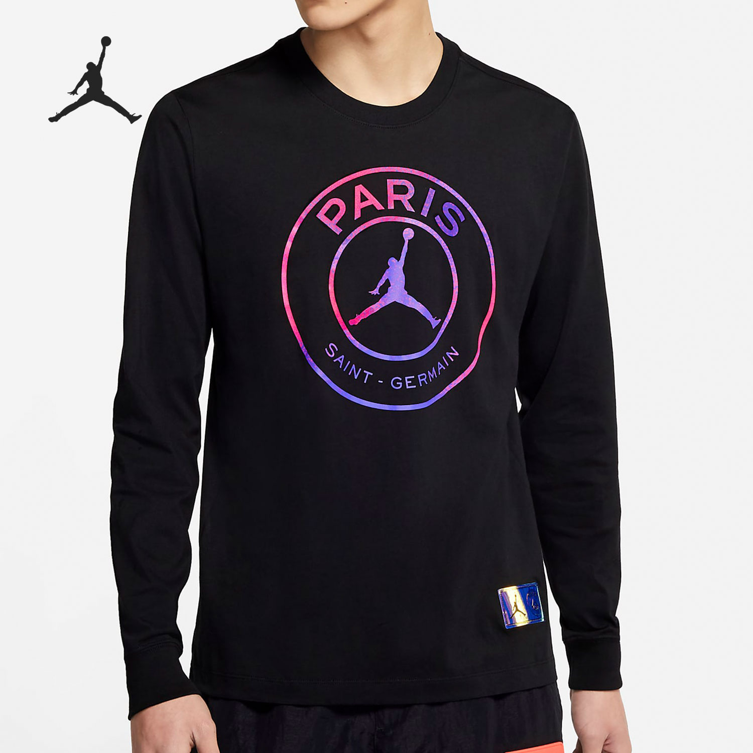 Nike/耐克正品Jordan 巴黎圣日耳曼男子圆领长袖T恤 CZ0794-010