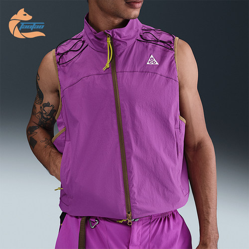 Nike/耐克正品CG Death Bloom男士运动拉链复古马甲HV0601-505