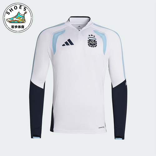 Adidas/阿迪达斯正品2025冬季款男士套头立领拼接足球上衣JZ5969
