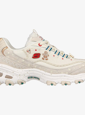 Skechers/斯凯奇正品D'LITES 1.0女子圣诞款羊羔绒运动老爹鞋