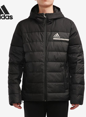 Adidas/阿迪达斯正品冬季男子户外运动保暖连帽羽绒服GK5929