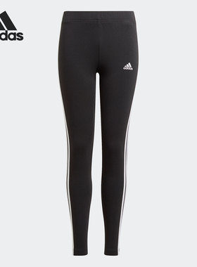 Adidas/阿迪达斯正品新款大童三道杠休闲运动紧身裤 GN4046