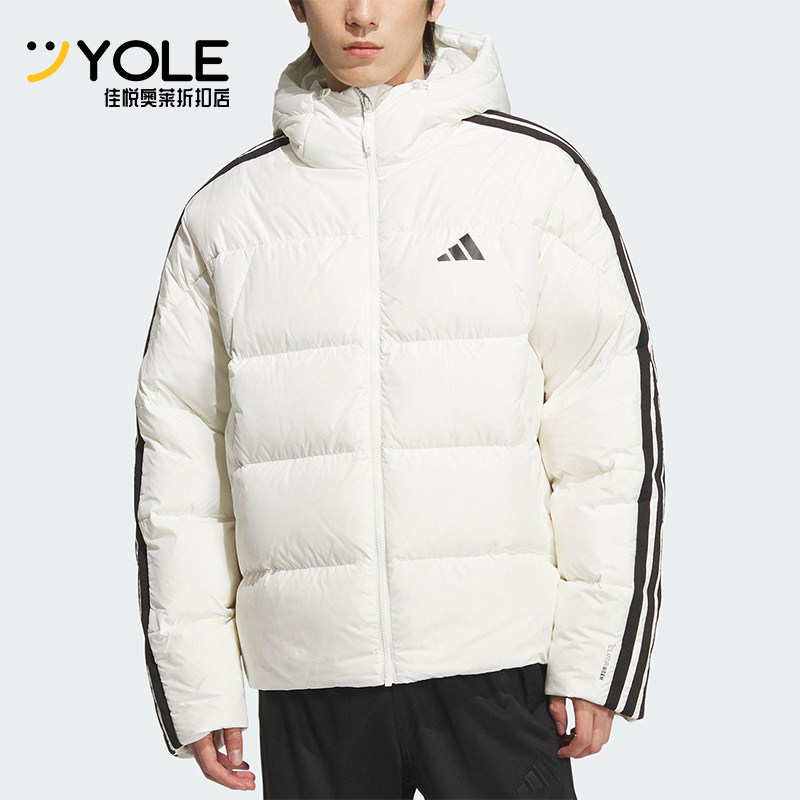 Adidas/阿迪达斯正品3S PUFF D JKT男士连帽保暖日常羽绒服KC2494