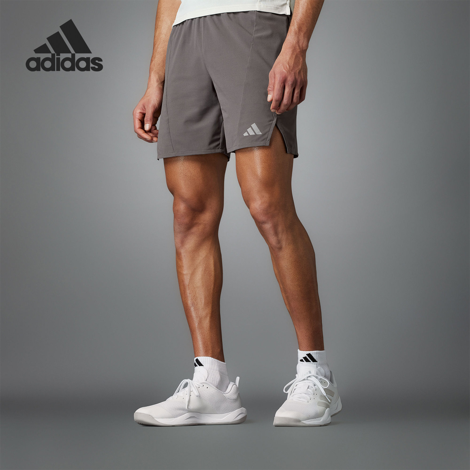 Adidas/阿迪达斯正品D4T HR SHO男士修身运动健身短裤IS3734