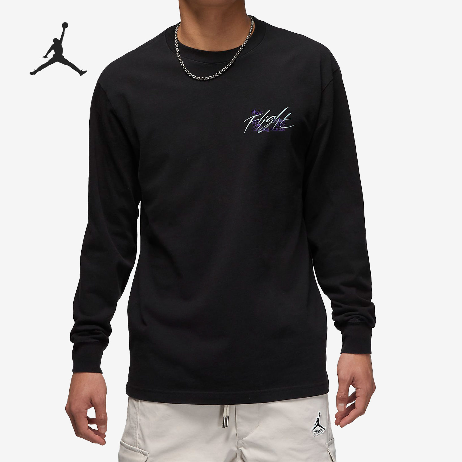 Nike/耐克正品JORDAN新款男子运动圆领宽松长袖T恤DN3411-010