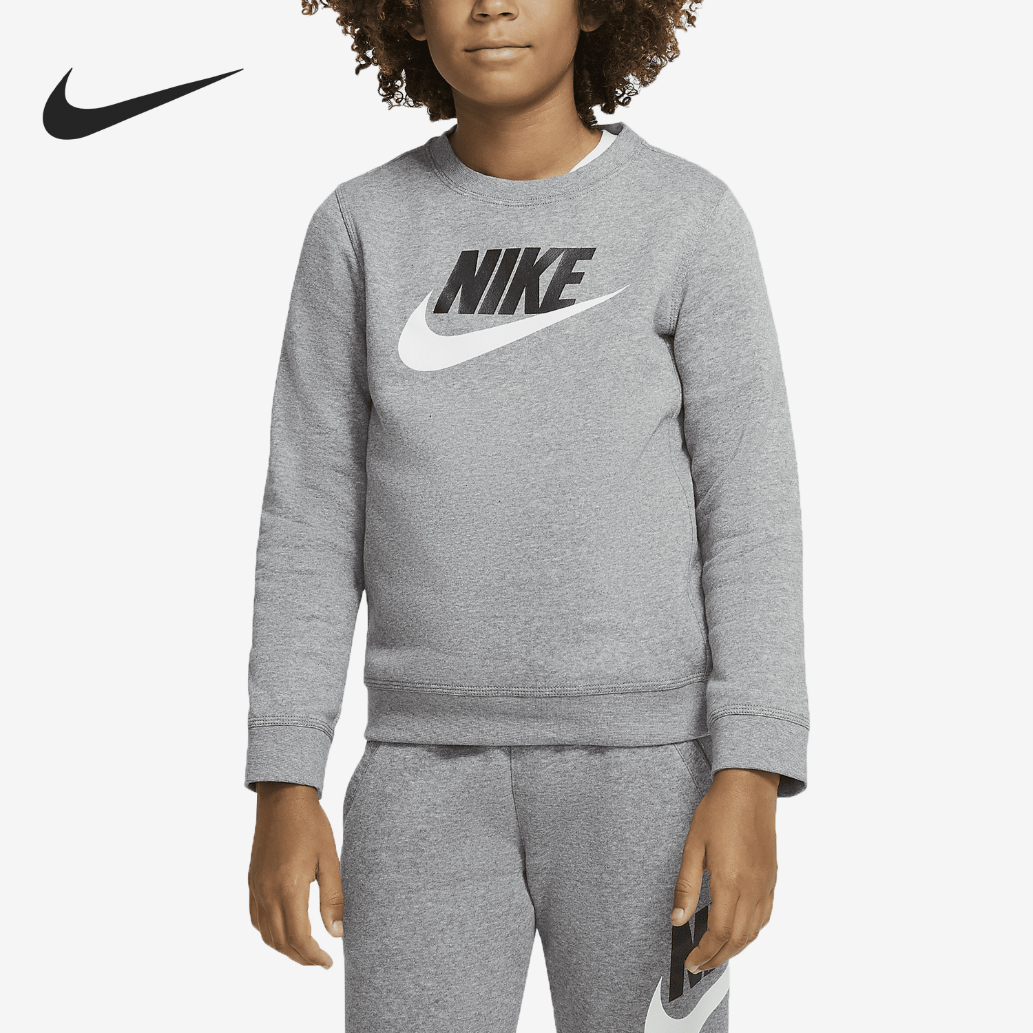 Nike/耐克正品春季新款大童运动休闲加绒保暖卫衣CV9297-092