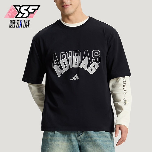 Adidas/阿迪达斯正品U 2IN1 T-SHIRT男女经典运动休闲短袖KX0514