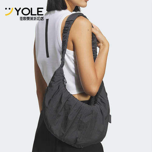 Adidas/阿迪达斯正品2026年春季女士经典运动收纳便携挎包JZ2143