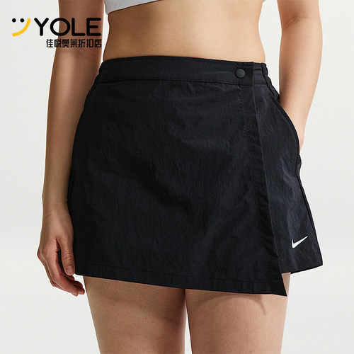 Nike/耐克正品 Sportswear 女士透气中腰简约休闲裤裙IR1649-010