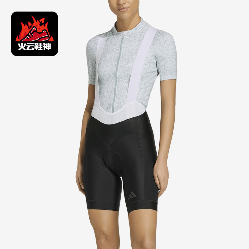 Adidas/阿迪达斯正品新款女黑灰色自行车经典修身骑行裤KB9575