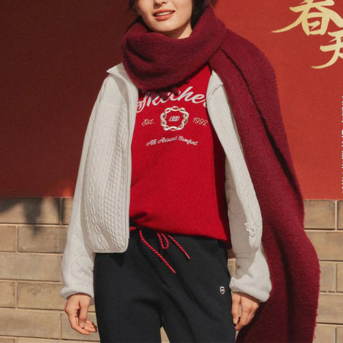 Skechers/斯凯奇正品冬季款男女同款日常针织围巾L125U015-03JM