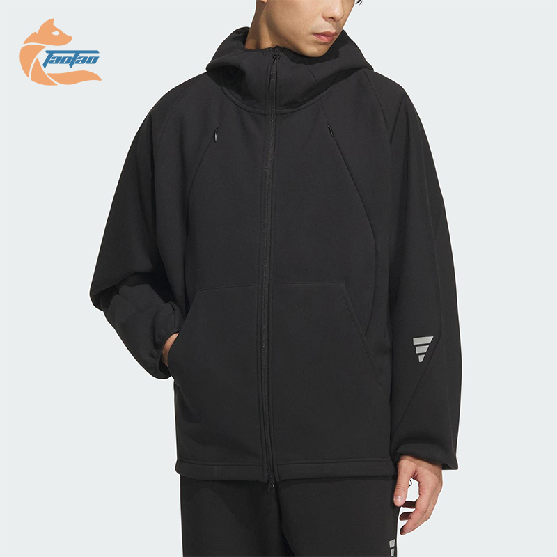 Adidas/阿迪达斯正品FUSTL M SWT HD男士运动连帽宽松外套KC6076
