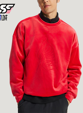 Adidas/阿迪达斯正品2025冬季款男士日常圆领套头宽松卫衣KE4069