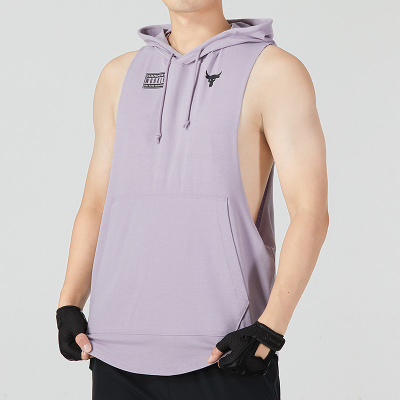 安德玛正品秋冬季男子跑步健身连帽训练休闲无袖背心1373577,运动服/休闲服装,运动T恤,淘宝优惠券,粉丝福利购,淘宝优惠卷