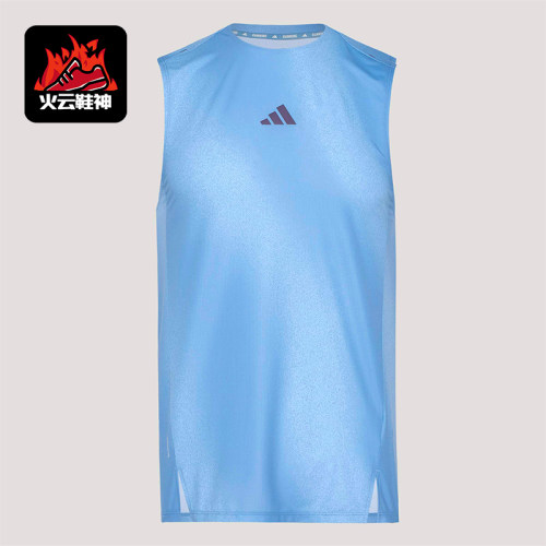 Adidas/阿迪达斯正品夏季男士透气无袖跑步训练运动背心T恤KY5047