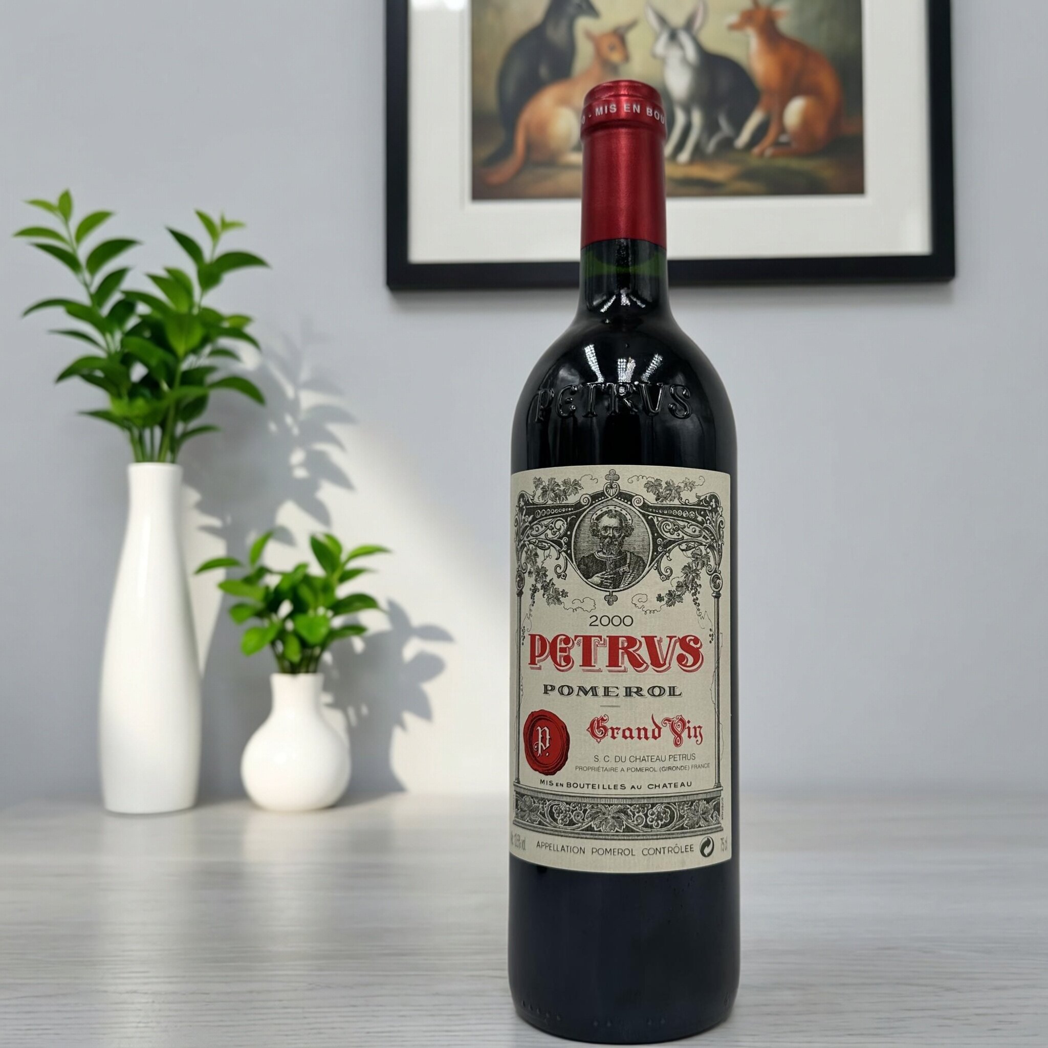 帕图斯红酒法国 2000年柏翠庄园古堡干红葡葡酒 瓶装750ML