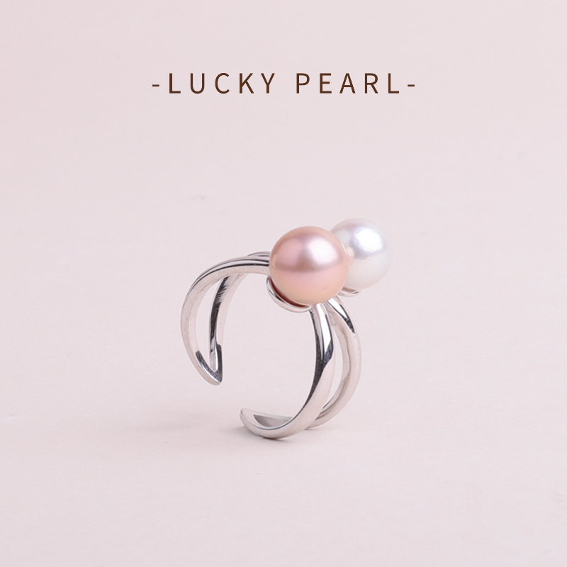 有幸珍珠戒指 S925银真多麻海水珍珠淡水爱迪生双珠戒指时尚百搭,珠宝/钻石/翡翠,手饰,淘宝优惠券,粉丝福利购,淘宝优惠卷