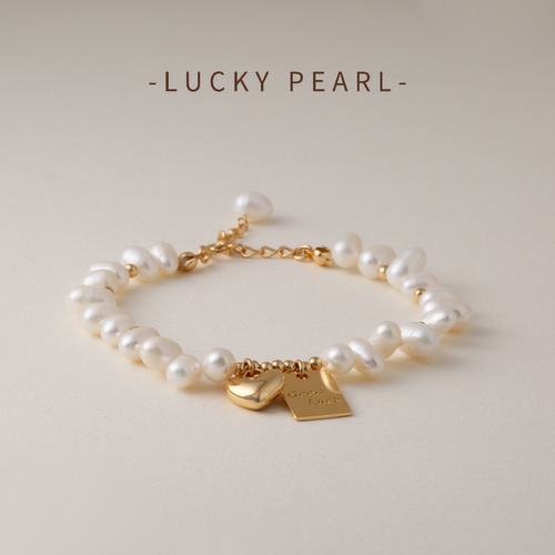 有幸S925银爱心淡水珍珠手链