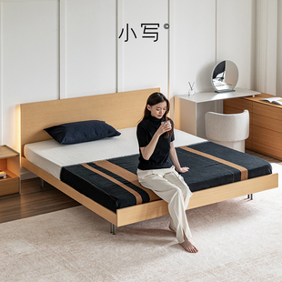 小写inner床1米8双人床原木风实木榻榻米单人床1米5排骨架床架Q