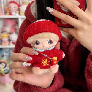 新生日记dimoo拜年服新年娃衣春节衣服眷恋便宜10cm棉花娃过年衣