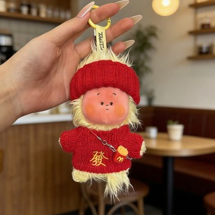 星星人新年娃衣一二三代理发衣服大风中凌乱过马年红色毛衣拜年服