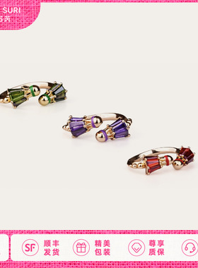 LAZYSURI羽毛球对对碰珐琅戒指