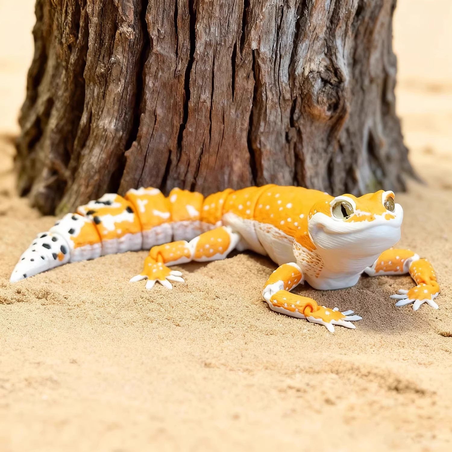 3D打印豹纹守宫蜥蜴儿童玩具