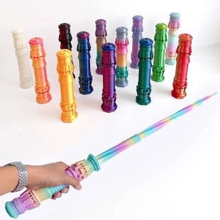 3d打印伸缩剑重力萝卜激光剑儿童玩具发光宝剑男孩自动收缩棒大刀