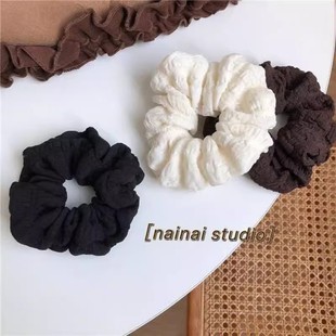 简约大肠发绳 新款 泡芙皮筋大肠发圈女丸子头扎头绳学生韩版 夏季