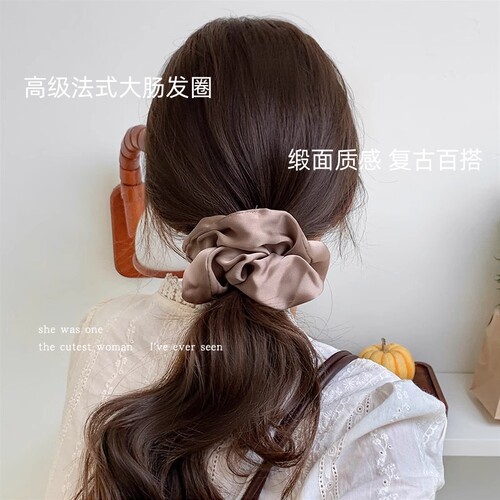 法式缎面猪大肠发圈ins韩系网红