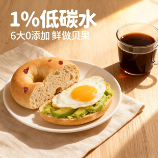 wingoo六零手作贝果低碳水碱水面包高饱腹代餐零食夹心烘焙早餐