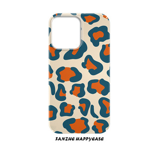 斑点豹纹适用于苹果17promax手机壳16plus创意iPhone14高级12 13磨砂小米15pro保护套红米note14防摔三星s24