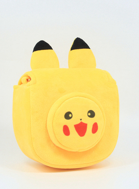 拍立得相机包皮卡丘可爱保护套毛绒斜跨mini7c mini8 mini90 SQ20