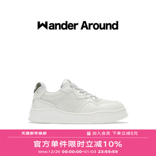 Lane系列汉玉白低帮平底休闲板鞋 花巷Flower 女 around秋款 Wander