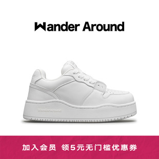 Around厚底增高板鞋 Wander 休閑小白鞋 毛不易同款 男女同款