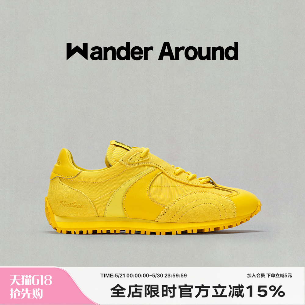 【邢菲同款】Wander around春秋款LUNA系列黄色阿甘休闲德训鞋女