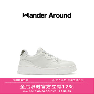 Lane系列汉玉白低帮平底休闲板鞋 花巷Flower 女 around秋款 Wander