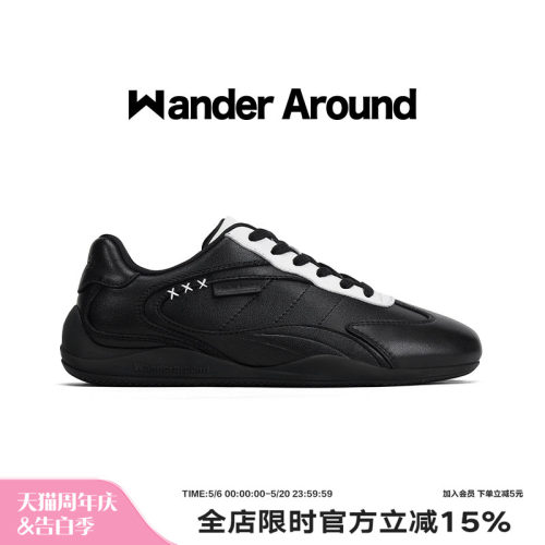 Wander around2026春款「速训系列」厚底增高休闲复古德训鞋女