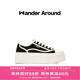 Wander 女 厚底增高6CM休闲百搭黑色帆布鞋 around夏季 薄款