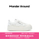 Wander 女 云朵系列白色羽毛厚底增高帆布鞋 around2025年秋季 新款