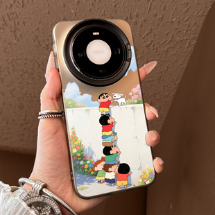 适用华为mate80手机壳新款 超火 mate80promax高级感m70蜡笔小新云朵mate60创意超薄mate50全包防摔m40小众女款