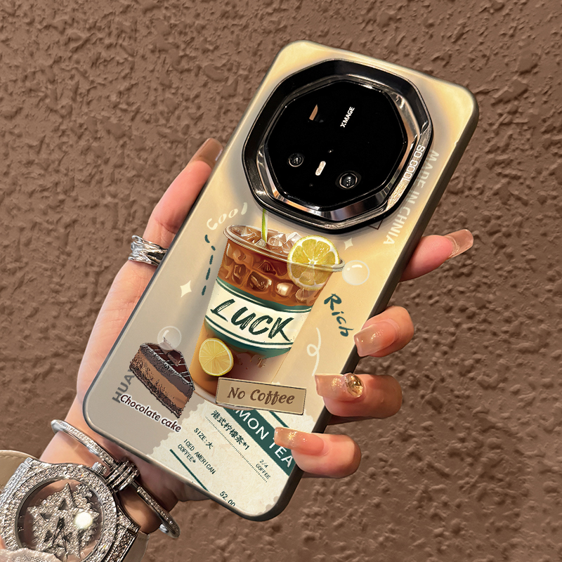 适用华为mate70rs港式柠檬茶外壳