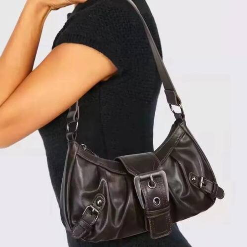 Shoulder Bags Y2K Retro Style Shoulder Bag, Maillard Pleated