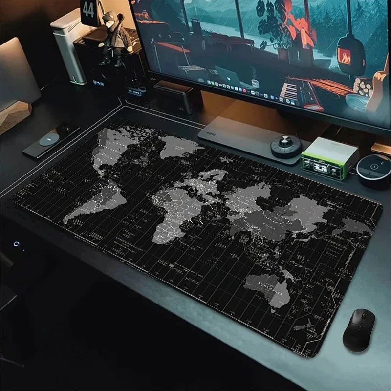Large size map mouse pad gamer computer home office laptop d