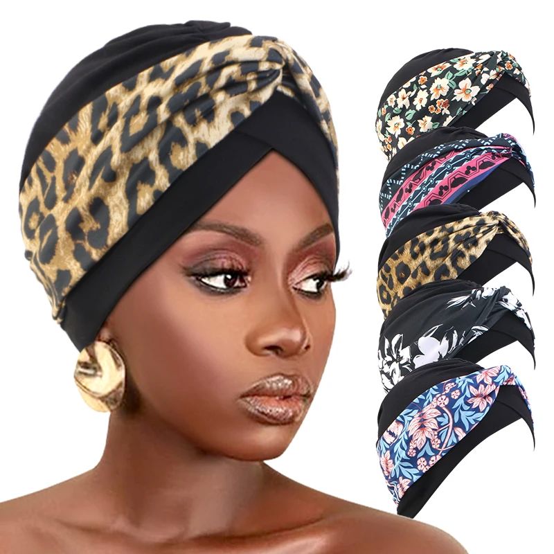 Print Cross Muslim Turban Scarf and Indian hat Ethnic headsc