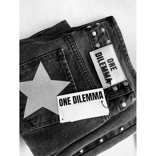 DILEMMA Jeans Y2K Gothic Fashion ONE Clothing Sequin Womens