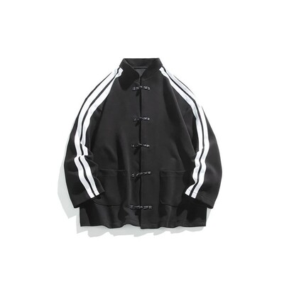 Women Oversized Sweatshirt Jacket Black Stand Collar Hoodie