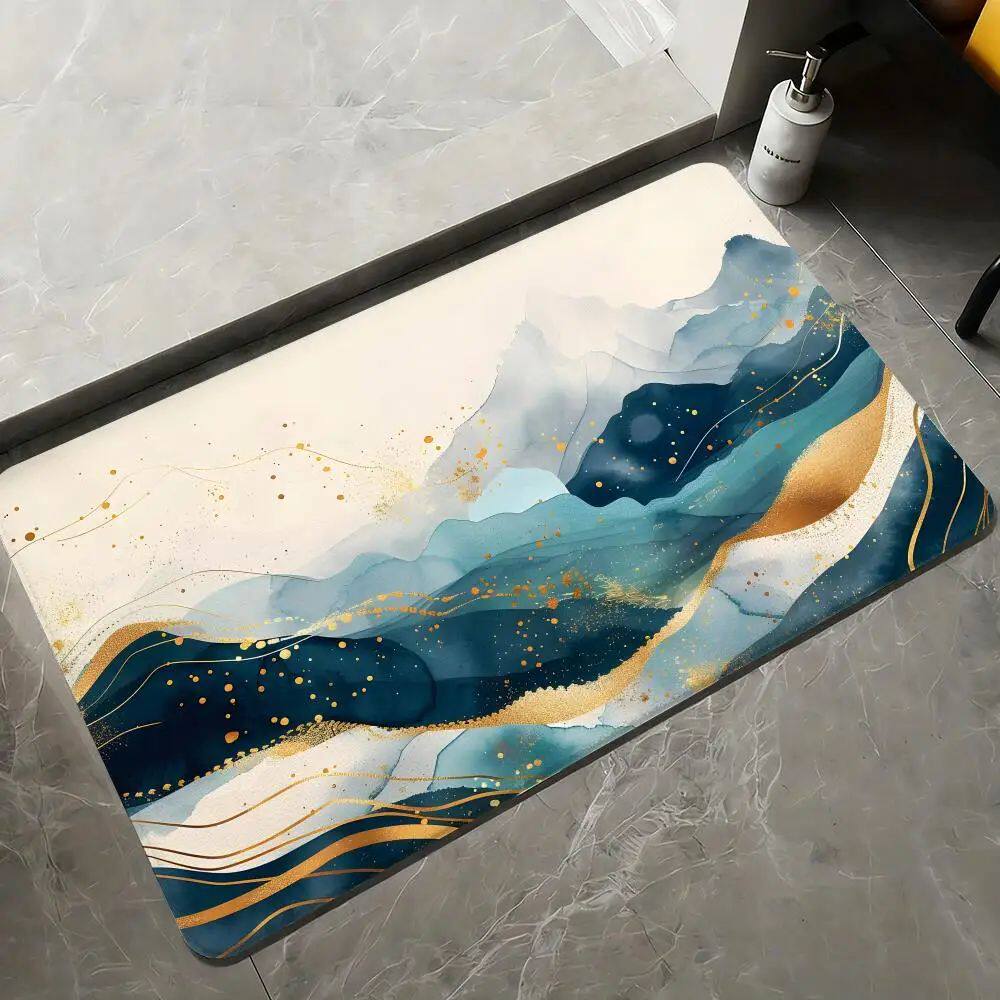 Mountain Land Floor Mat Flannel Rugs Soft Winter Warmth Floo